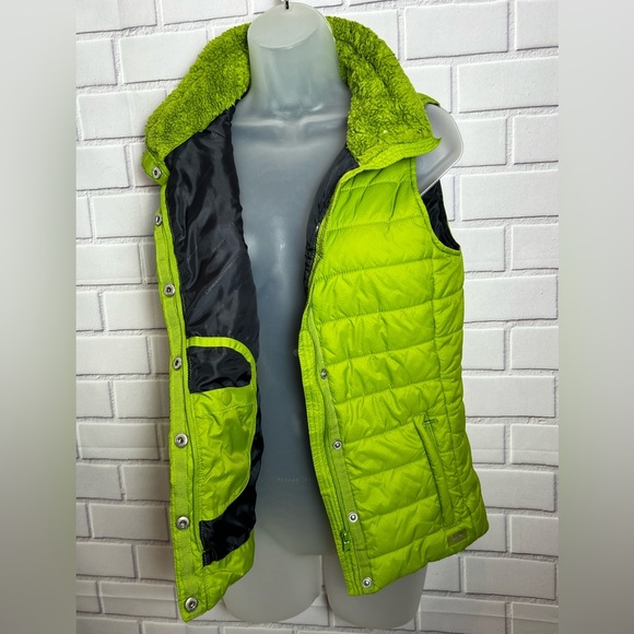 CALVIN KLEIN Performance women Lime Green Puffer Vest/size S - Picture 5 of 12